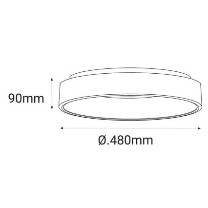 LED2 - LED Plafond Lamp BELLA LED/40W/230V 3000/4000K zwart