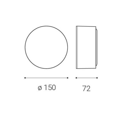 LED2 - LED Plafond Lamp BUTTON LED/12W/230V CRI 90 zwart