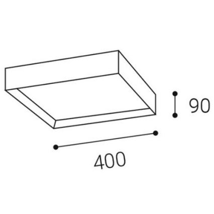 LED2 - LED Plafond Lamp MILO LED/30W/230V zwart 3000/4000K