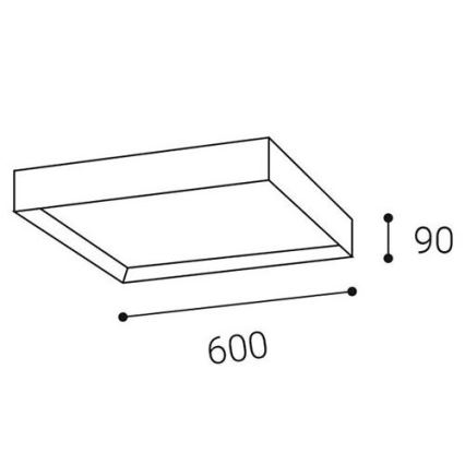 LED2 - LED Plafond Lamp MILO LED/60W/230V 3000/4000K