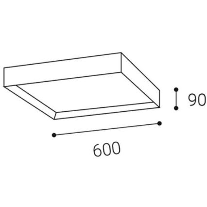 LED2 - LED Plafond Lamp MILO LED/60W/230V wit 3000/4000K