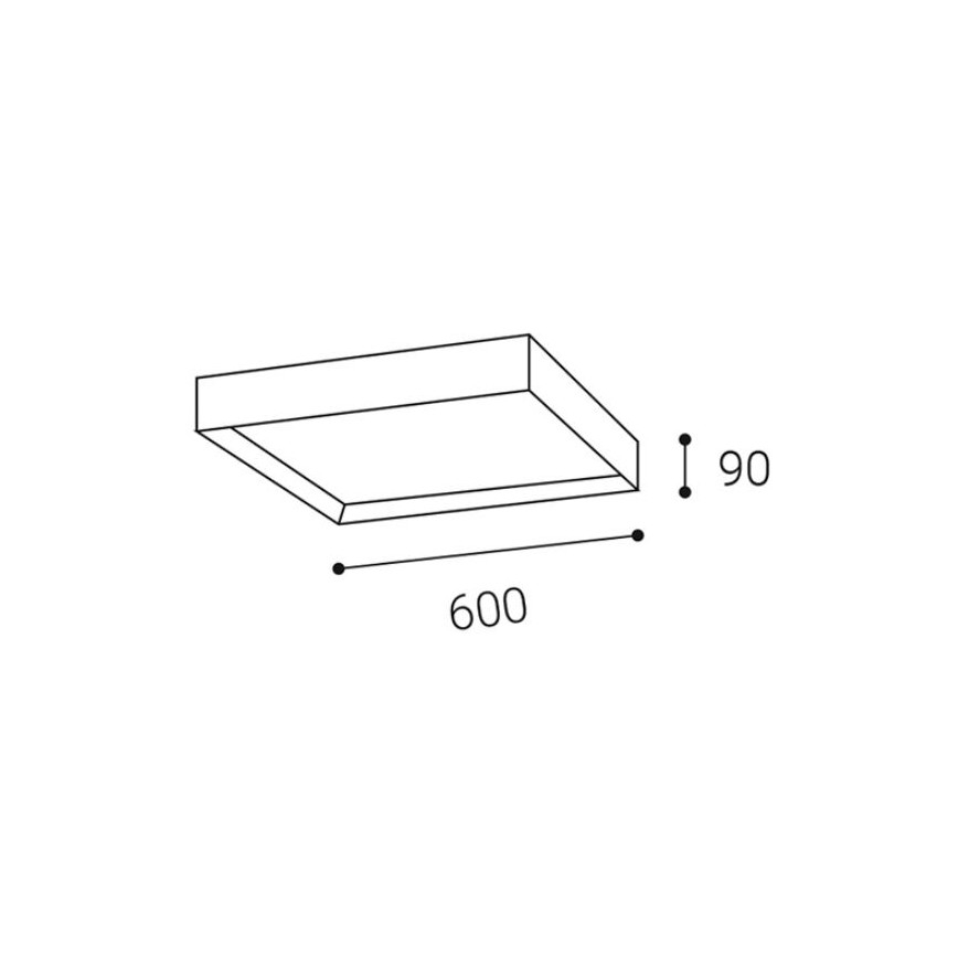 LED2 - LED Plafond Lamp MILO LED/60W/230V wit 3000/4000K