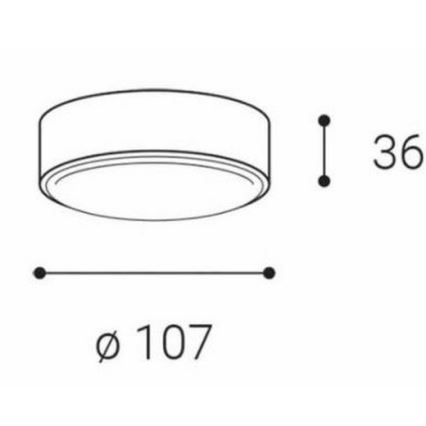 LED2 - LED Plafond Lamp ROLO LED/6W/230V IP65 antraciet