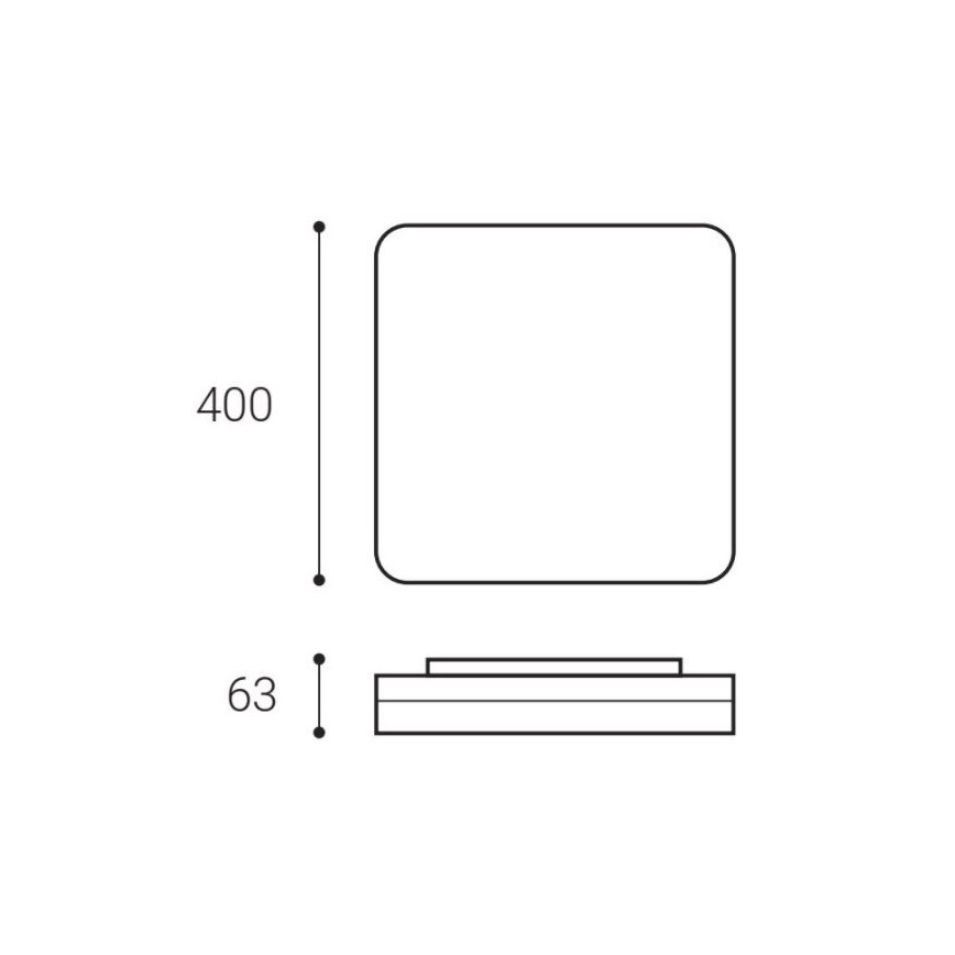LED2 - LED Plafond Lamp SQUARE II LED/30W/230V 3000/4000/5700K IP54