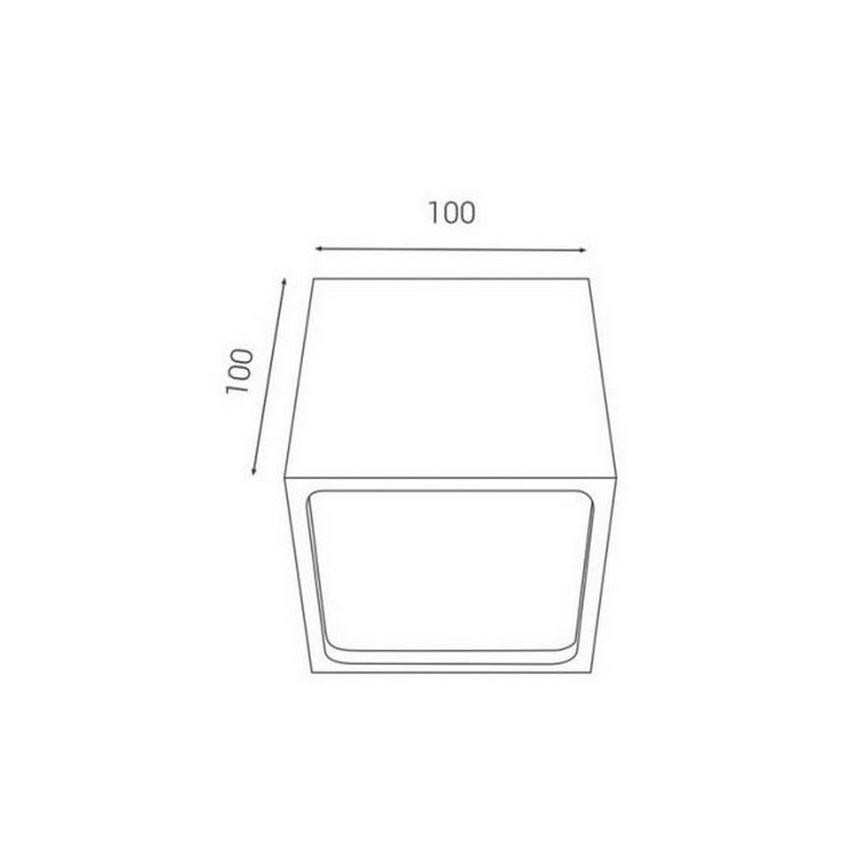 LED2 - LED Plafond Lamp voor Buiten CUBE LED/12W/230V wit