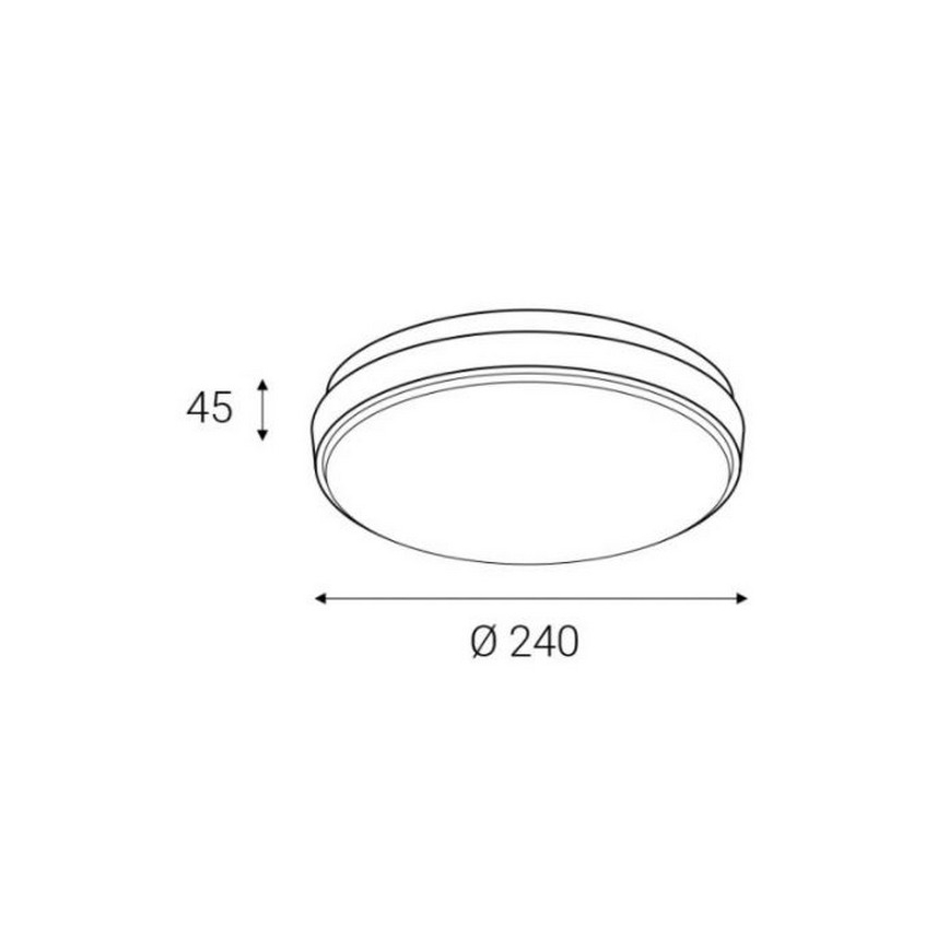 LED2 - LED Plafond Lamp voor Buiten LUNA LED/25W/230V  IP54 rond