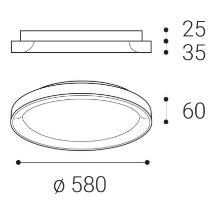 LED2 - LED Plafondlamp BELLA LED/48W/230V 3000K/4000K bruin