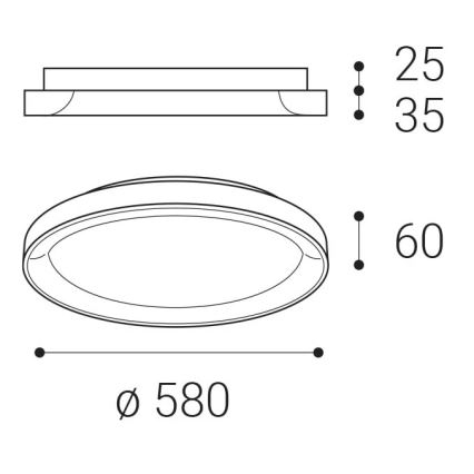 LED2 - LED Plafondlamp BELLA LED/48W/230V 3000K/4000K wit