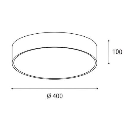 LED2 - LED Plafondlamp MONO LED/30W/230V 3000K/4000K zwart