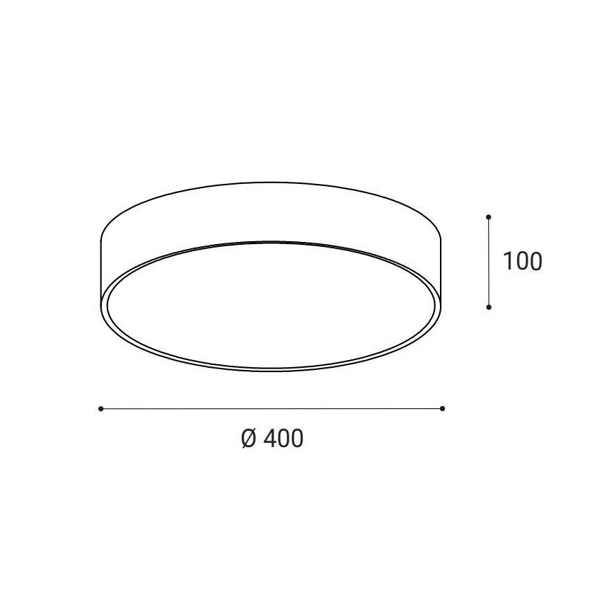 LED2 - LED Plafondlamp MONO LED/30W/230V 3000K/4000K zwart