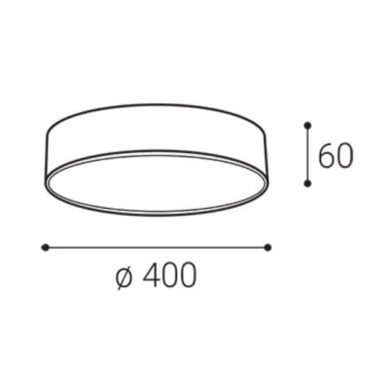 LED2 - LED-plafondlamp MONO SLIM LED/30W/230V 3000/4000K Ø 40 cm wit