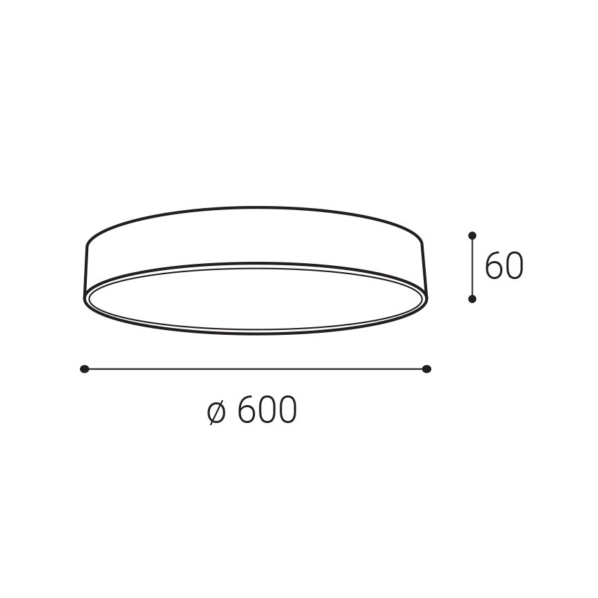 LED2 - LED plafondlamp MONO SLIM LED/60W/230V 3000K/4000K Ø 60 cm wit