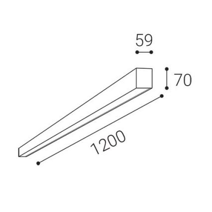 LED2 - LED plafondlamp NOLI LED/40W/230V 3000/3500/4000K 120 cm zwart