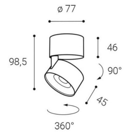 LED2 - LED Spot KLIP ON LED/11W/230V wit