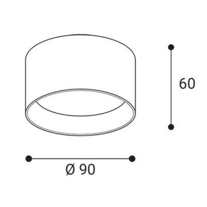 LED2 - LED-spot ZETA ON LED/8W/230V 3000/3500/4000K Ø 9 cm zwart