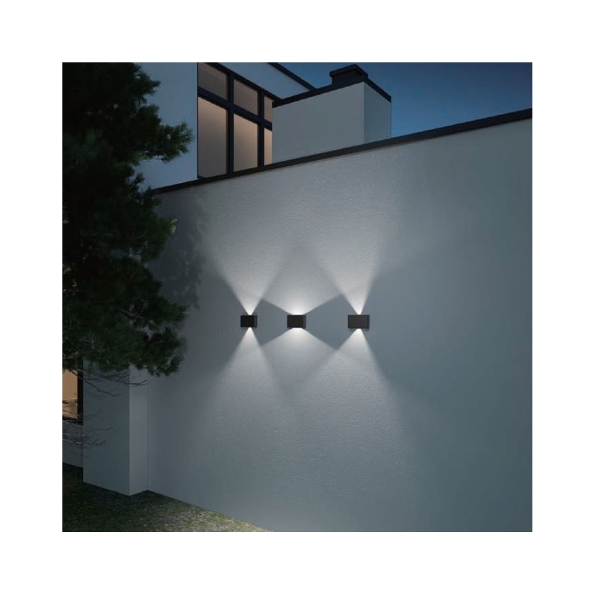 LED2 - LED Wand Lamp voor Buiten BLADE 2xLED/12W/230V IP54