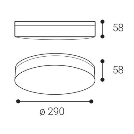 LED2 - Plafonnier LED pour salle de bains YPSO LED/22W/230V 3000/4000K IP54 Ø 29 cm blanc