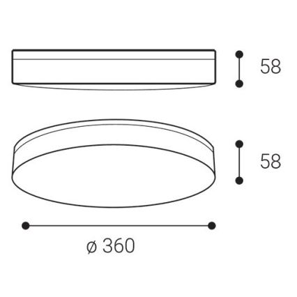 LED2 - Plafonnier LED pour salle de bains YPSO LED/30W/230V 3000/4000K IP54 Ø 36 cm blanc