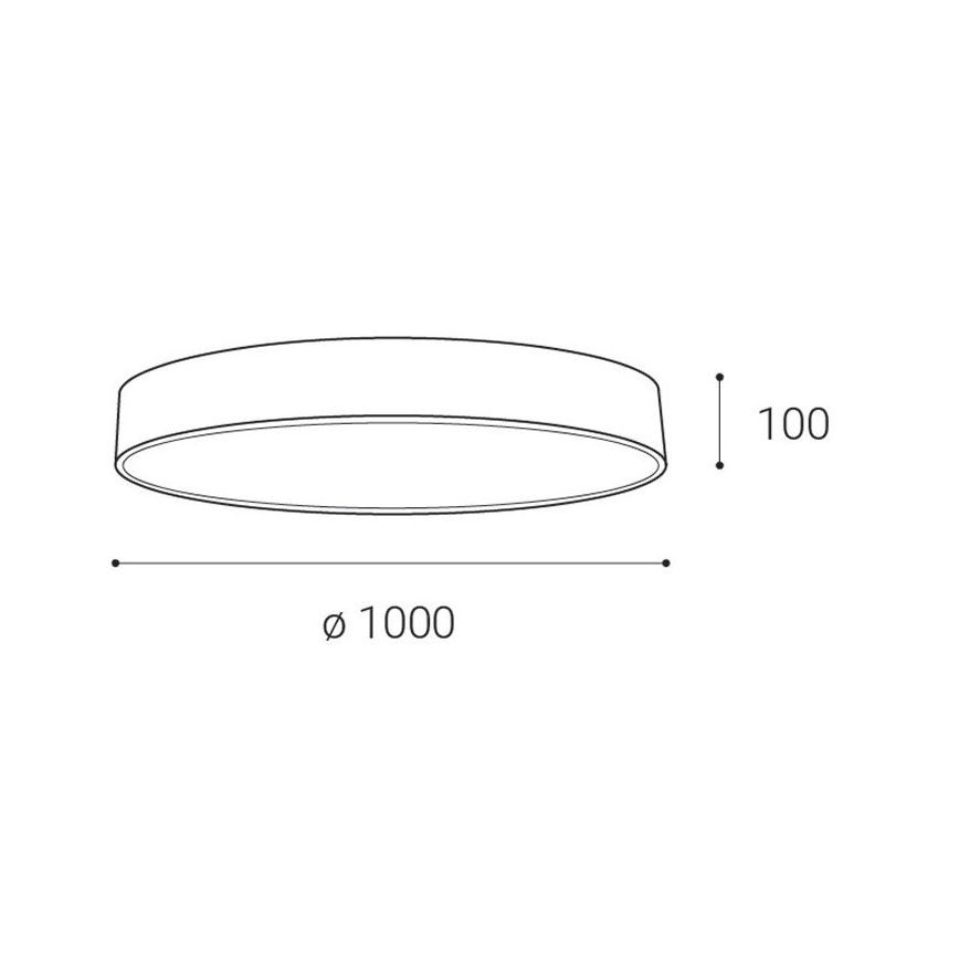 LED2 - Plafonnier à intensité variable MONO LED/153W/230V 3000K/4000K noir