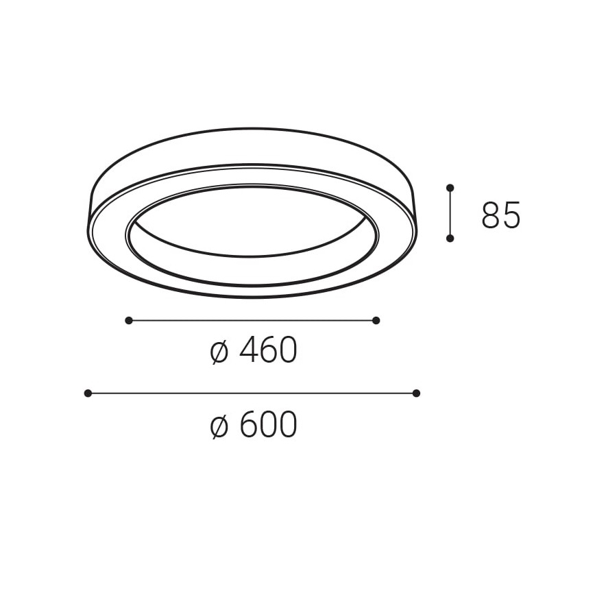 LED2 - Plafonnier à intensité variable SATURN LED/50W/230V 3000K/4000K blanc