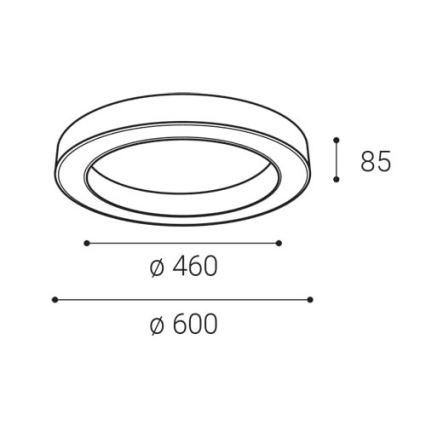 LED2 - Plafonnier à intensité variable SATURN LED/50W/230V 3000K/4000K noir