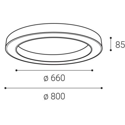 LED2 - Plafonnier à intensité variable SATURN LED/60W/230V 3000K/4000K blanc