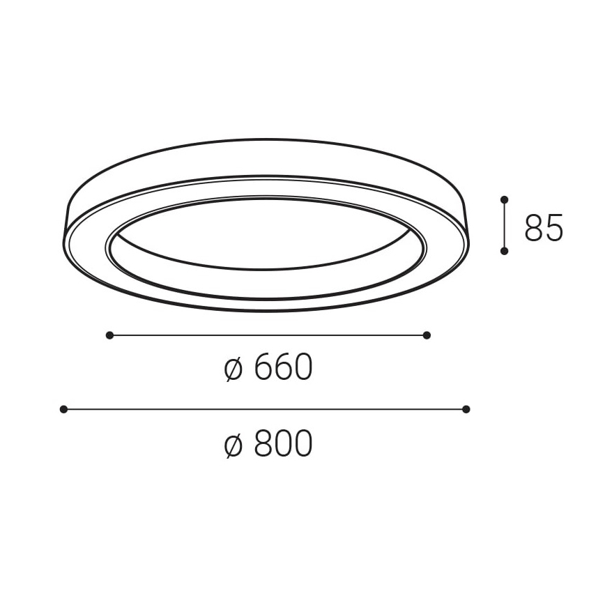 LED2 - Plafonnier à intensité variable SATURN LED/60W/230V 3000K/4000K blanc