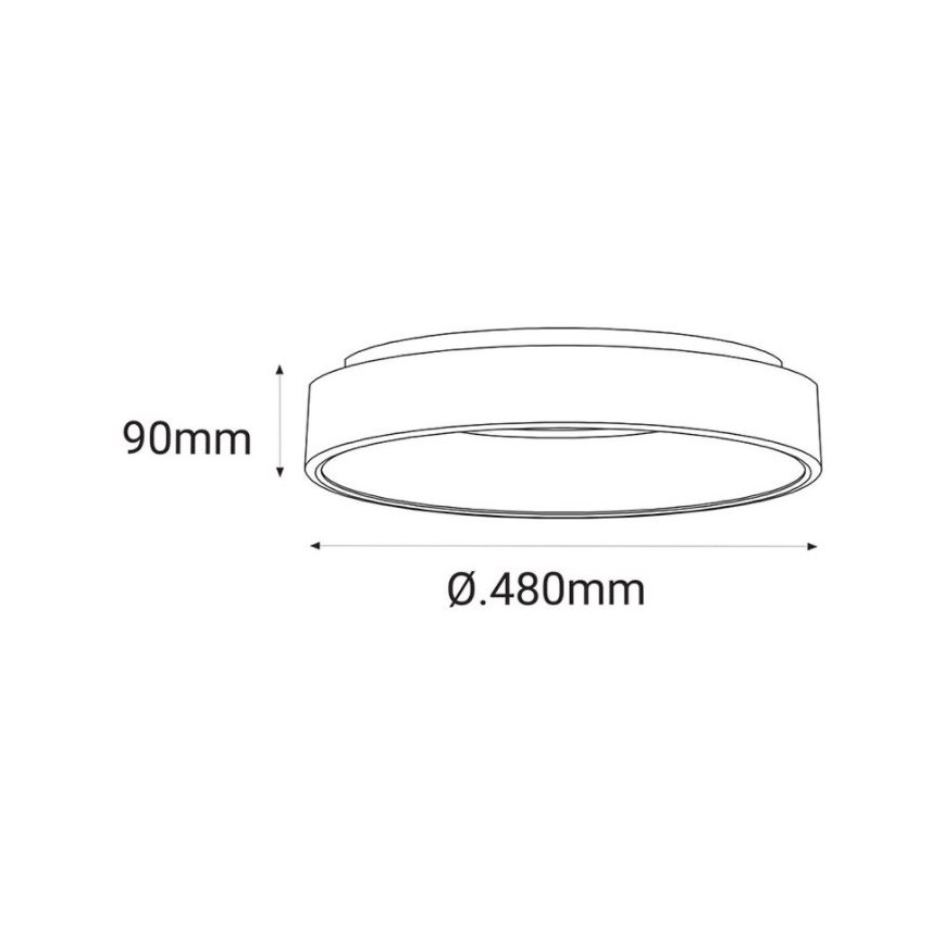 LED2 - Plafonnier LED BELLA LED/40W/230V 3000/4000K blanc