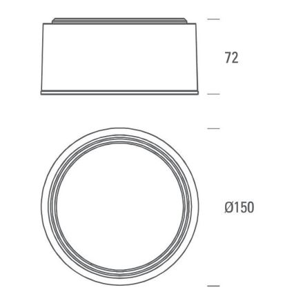 LED2 - Plafonnier LED BUTTON LED/17W/230V argent