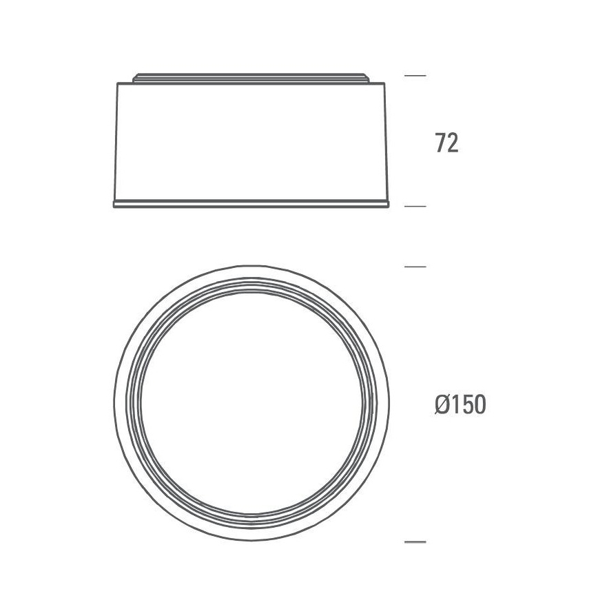 LED2 - Plafonnier LED BUTTON LED/17W/230V argent