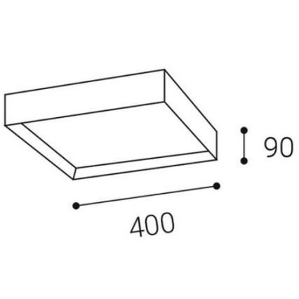 LED2 - Plafonnier LED MILO LED/30W/230V blanc 3000/4000K