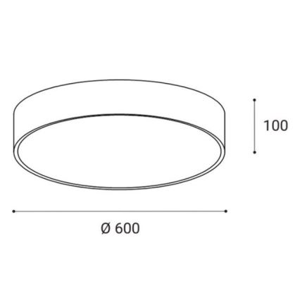 LED2 - Plafonnier LED MONO LED/60W/230V 3000/4000K noir