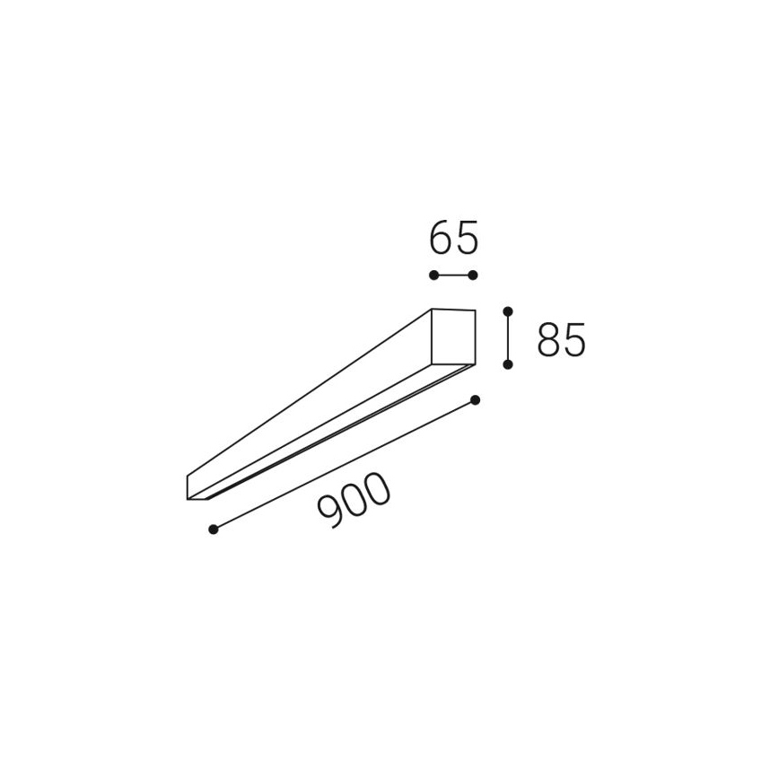 LED2 - Plafonnier LINO LED/24W/230V 3000/3500/4000K 90 cm blanc