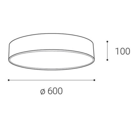 LED2 - Plafonnier MONO LED/60W/230V 3000/4000K blanc