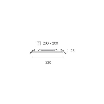 LED2 - Spot encastrable de salle de bain LED SLIM LED/20W/230V IP43 CRI 90