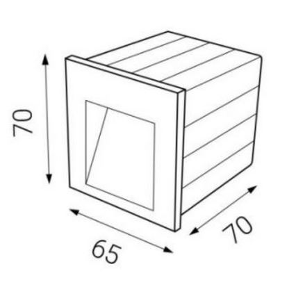 LED2 - Spot LED d'extérieur à encastrer STEP IN LED/3W/230V IP54
