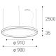 LED2 - Suspension filaire à intensité variable BELLA LED/80W/230V 3000K/4000K blanc