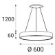 LED2 - Suspension filaire BELLA LED/50W/230V 3000/4000K noire