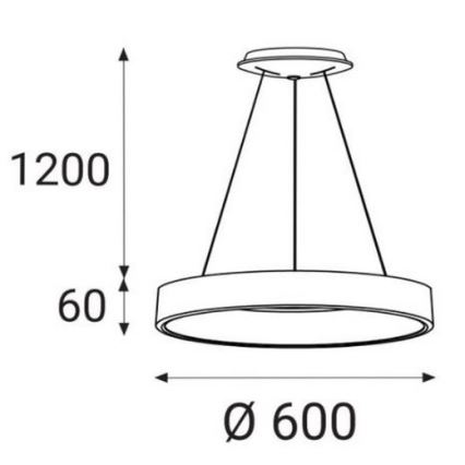 LED2 - Suspension filaire LED BELLA LED/50W/230V 3000/4000K blanc