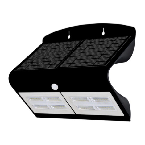 LEDKO 08430L - Applique murale LED solaire avec détecteur 1xLED/6,8W IP65 noire