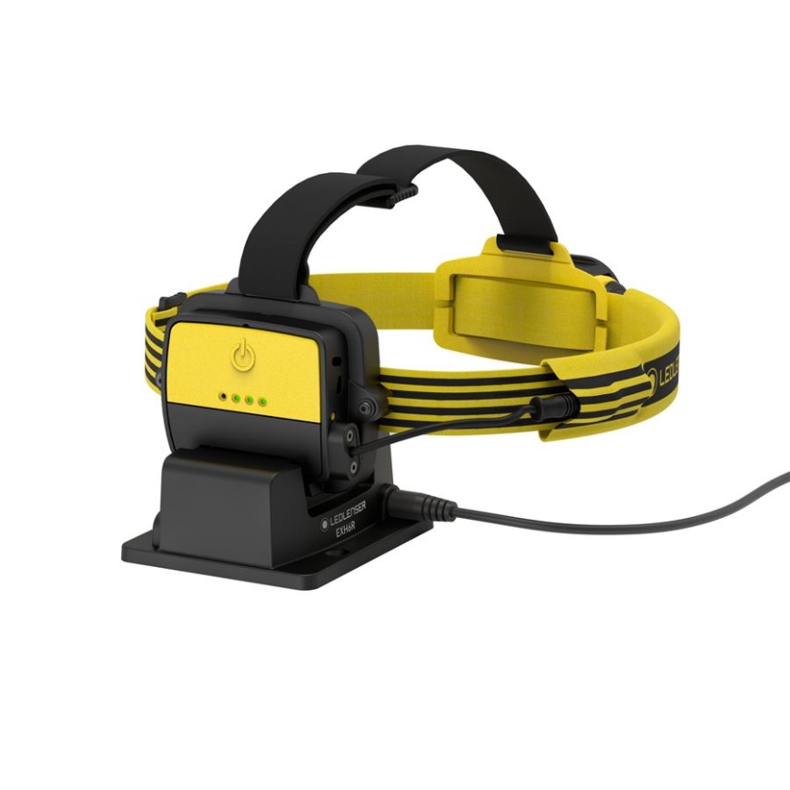 Ledlenser EXH6R - Lampe frontale rechargeable à LED à intensité réglable/1900 mAh IP68 250 lm 15 h jaune