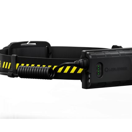 Ledlenser H5R WORK - Lampe frontale rechargeable LED à intensité réglable, 1800 mAh, IP67, 500 lm, 45 h, noire