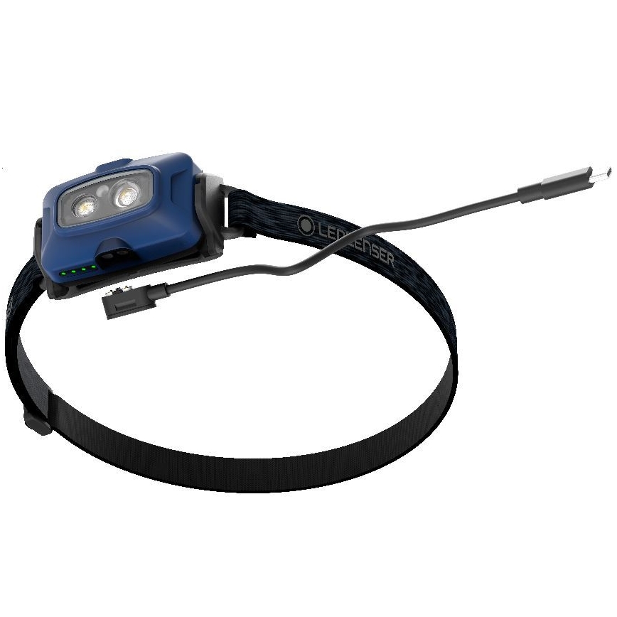 Ledlenser HF4R Core - dimbare oplaadbare LED-hoofdlamp, 1000 mAh, IP68, 500 lm, 35 h, blauw