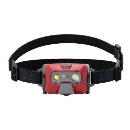 Ledlenser HF6R Core - lampe frontale rechargeable à LED, à intensité réglable, batterie 2000 mAh, indice de protection IP68, 800 lm, jusqu'à 60 h d'autonomie, rouge