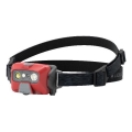 Ledlenser HF6R Core - lampe frontale rechargeable à LED, à intensité réglable, batterie 2000 mAh, indice de protection IP68, 800 lm, jusqu'à 60 h d'autonomie, rouge