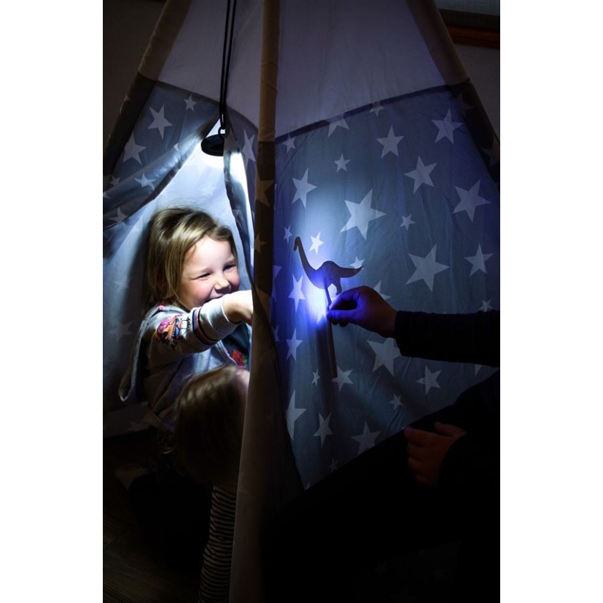 Ledlenser KIDCAMP6 RAINBOW - Dimbare draagbare LED-lamp, LED/3xAAA, IP44, blauw