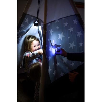 Ledlenser KIDCAMP6 RAINBOW - Lampe LED portable dimmable, 3xAAA, IP44, bleue