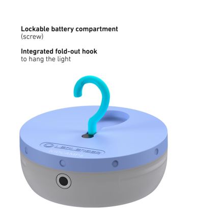 Ledlenser KIDCAMP6 RAINBOW - Lampe LED portable dimmable, 3xAAA, IP44, bleue