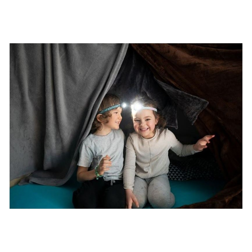 Ledlenser KIDLED4R DINO - LED dimbare oplaadbare kinderhoofdlamp LED/280 mAh IPX4 40 lm 18 h groen