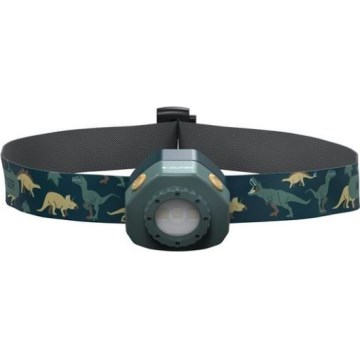 Ledlenser KIDLED4R DINO - LED dimbare oplaadbare kinderhoofdlamp LED/280 mAh IPX4 40 lm 18 h groen